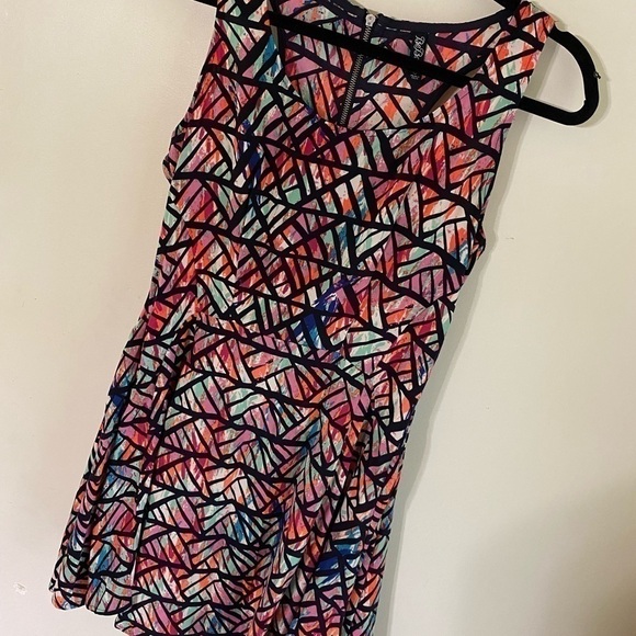 BEBOP midi racerback dress size medium in fun bright colors. Back zipper. EUC!! - Picture 13 of 16
